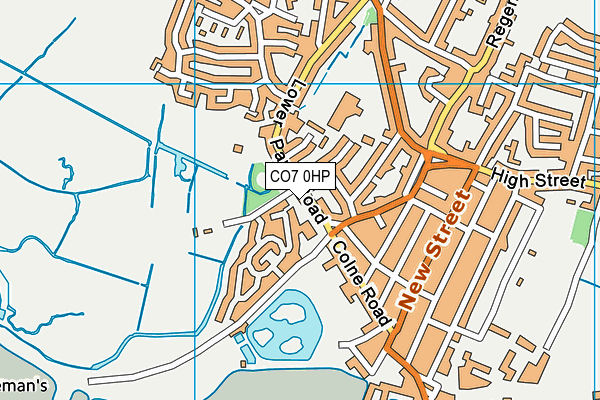 CO7 0HP map - OS VectorMap District (Ordnance Survey)