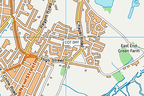 CO7 0HY map - OS VectorMap District (Ordnance Survey)