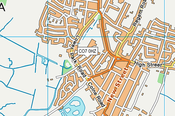 CO7 0HZ map - OS VectorMap District (Ordnance Survey)
