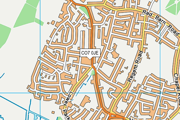CO7 0JE map - OS VectorMap District (Ordnance Survey)