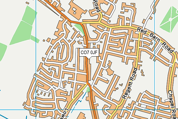 CO7 0JF map - OS VectorMap District (Ordnance Survey)