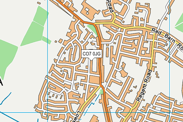 CO7 0JG map - OS VectorMap District (Ordnance Survey)
