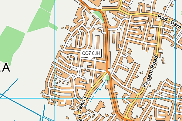 CO7 0JH map - OS VectorMap District (Ordnance Survey)