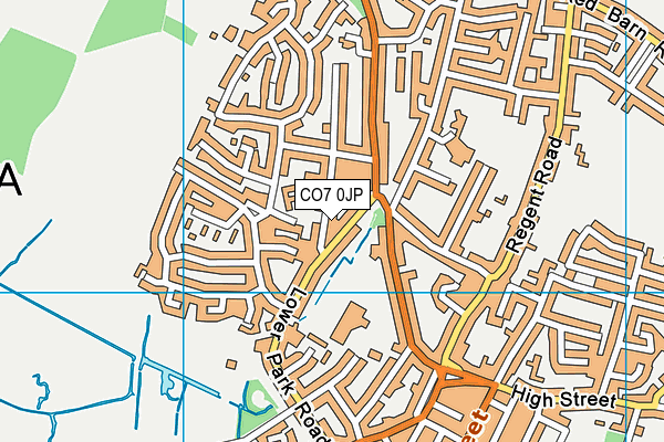 CO7 0JP map - OS VectorMap District (Ordnance Survey)