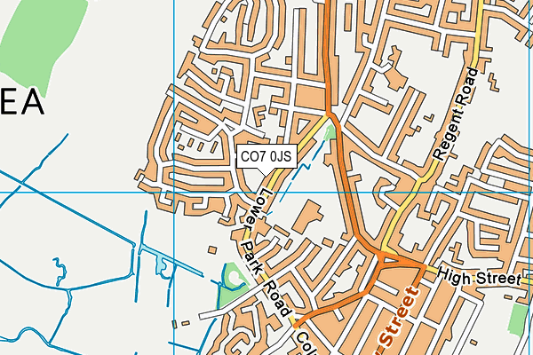 CO7 0JS map - OS VectorMap District (Ordnance Survey)