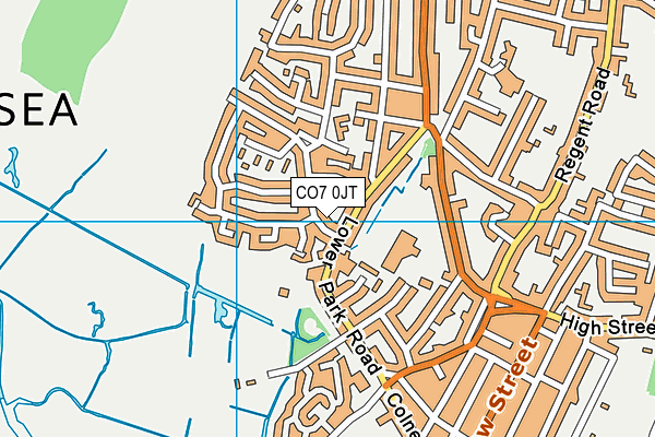 CO7 0JT map - OS VectorMap District (Ordnance Survey)