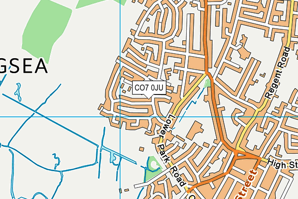 CO7 0JU map - OS VectorMap District (Ordnance Survey)