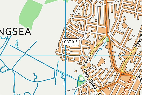 CO7 0JZ map - OS VectorMap District (Ordnance Survey)