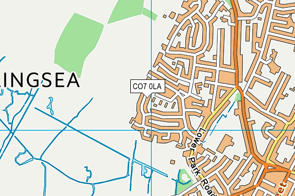 CO7 0LA map - OS VectorMap District (Ordnance Survey)