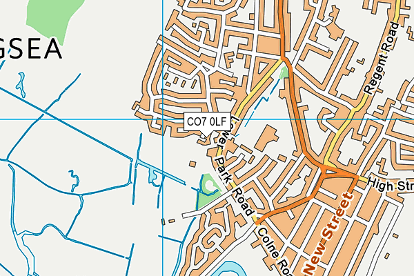 CO7 0LF map - OS VectorMap District (Ordnance Survey)