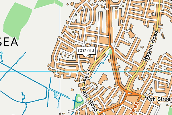 CO7 0LJ map - OS VectorMap District (Ordnance Survey)