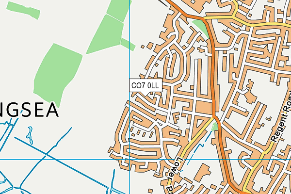CO7 0LL map - OS VectorMap District (Ordnance Survey)