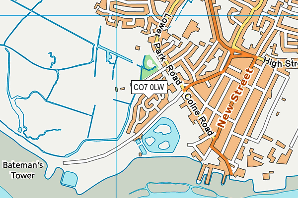 CO7 0LW map - OS VectorMap District (Ordnance Survey)