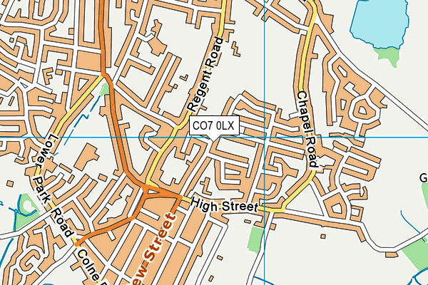 CO7 0LX map - OS VectorMap District (Ordnance Survey)
