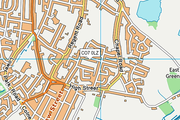 CO7 0LZ map - OS VectorMap District (Ordnance Survey)