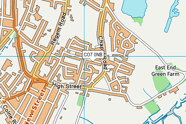CO7 0NB map - OS VectorMap District (Ordnance Survey)