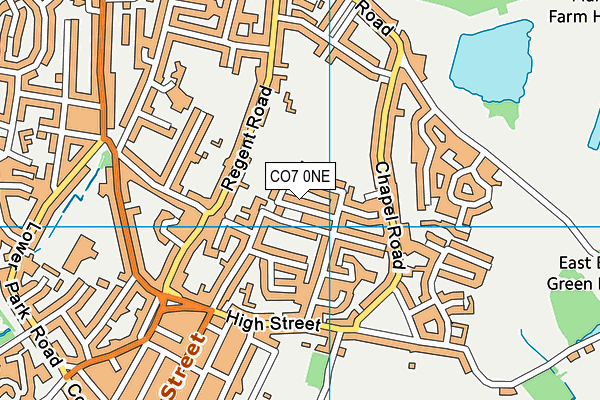 CO7 0NE map - OS VectorMap District (Ordnance Survey)