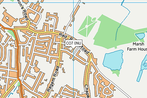 CO7 0NU map - OS VectorMap District (Ordnance Survey)