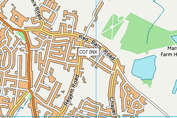CO7 0NX map - OS VectorMap District (Ordnance Survey)