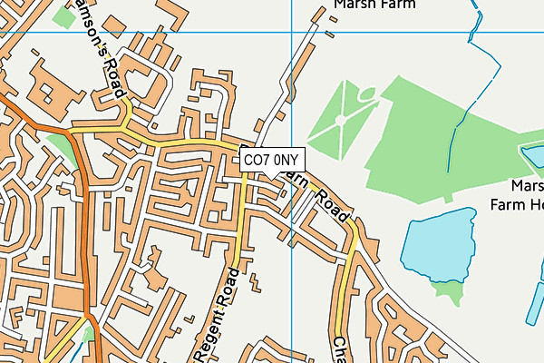 CO7 0NY map - OS VectorMap District (Ordnance Survey)