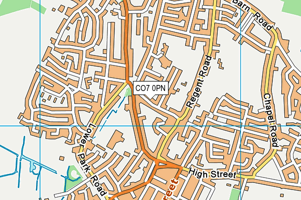 CO7 0PN map - OS VectorMap District (Ordnance Survey)