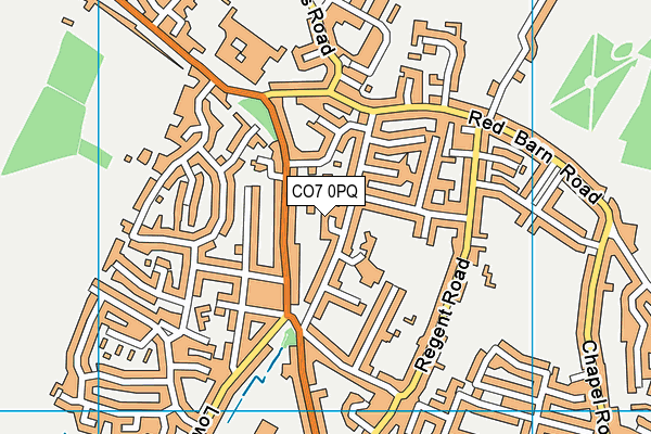 CO7 0PQ map - OS VectorMap District (Ordnance Survey)