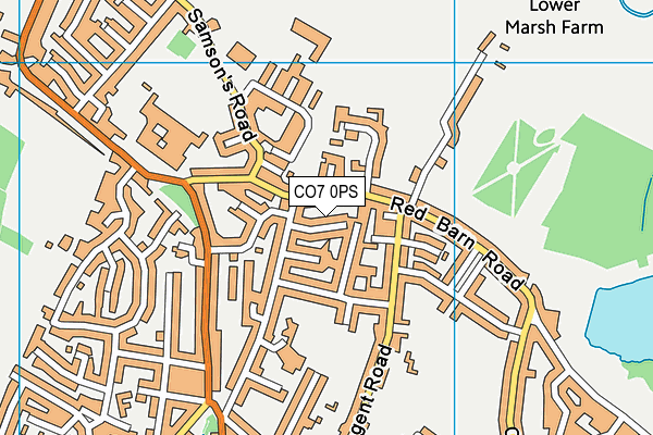 CO7 0PS map - OS VectorMap District (Ordnance Survey)