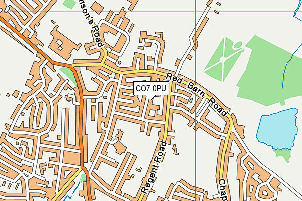 CO7 0PU map - OS VectorMap District (Ordnance Survey)