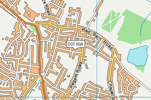 CO7 0QA map - OS VectorMap District (Ordnance Survey)