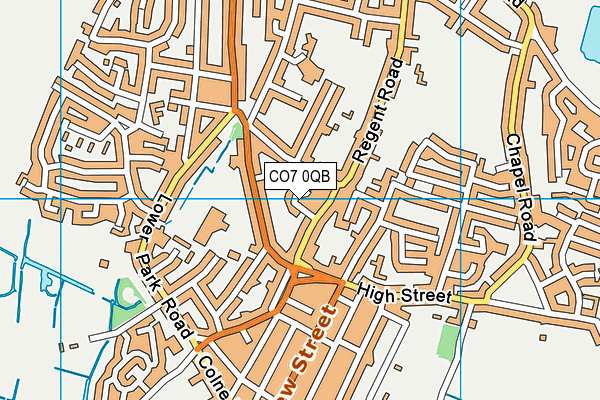 CO7 0QB map - OS VectorMap District (Ordnance Survey)
