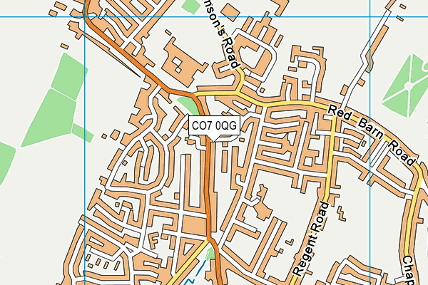 CO7 0QG map - OS VectorMap District (Ordnance Survey)