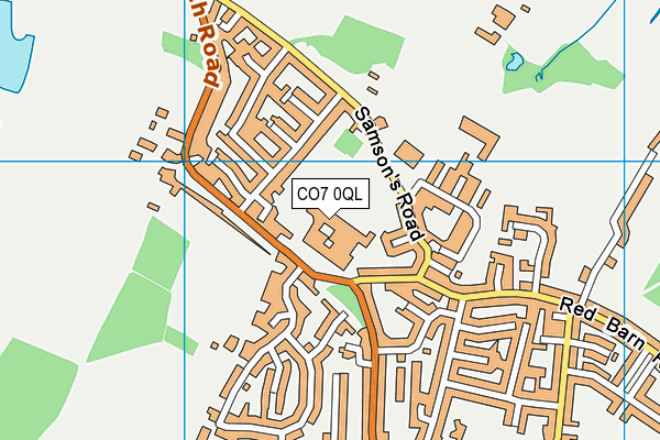 Colne Community School and College (Secondary and 16 to 19 Provision) map (CO7 0QL) - OS VectorMap District (Ordnance Survey)