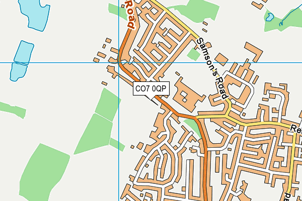CO7 0QP map - OS VectorMap District (Ordnance Survey)