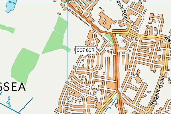 CO7 0QR map - OS VectorMap District (Ordnance Survey)