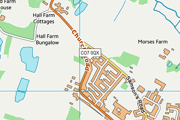 CO7 0QX map - OS VectorMap District (Ordnance Survey)