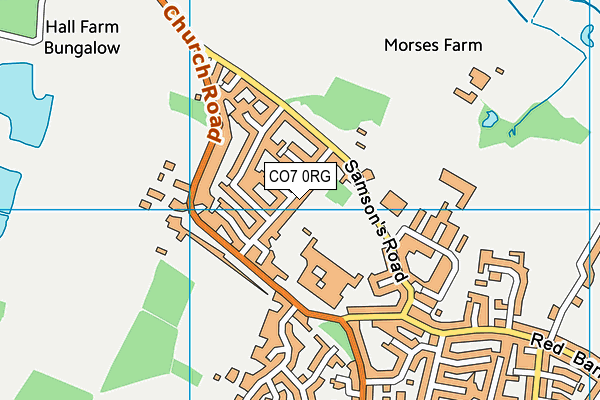 CO7 0RG map - OS VectorMap District (Ordnance Survey)