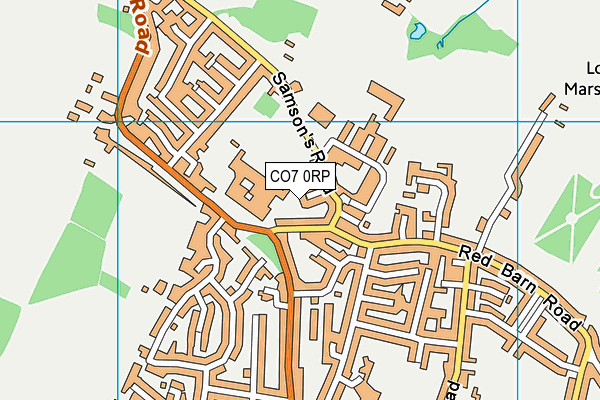 CO7 0RP map - OS VectorMap District (Ordnance Survey)