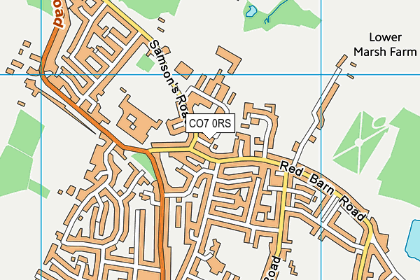 CO7 0RS map - OS VectorMap District (Ordnance Survey)
