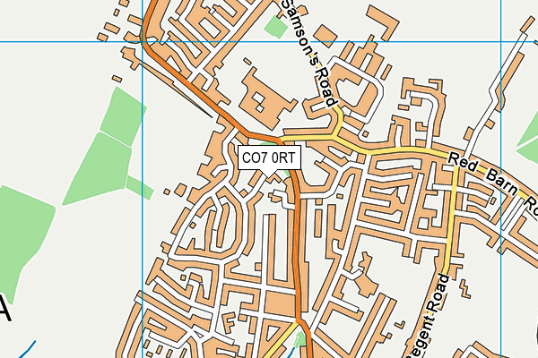 CO7 0RT map - OS VectorMap District (Ordnance Survey)