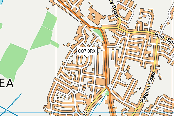 CO7 0RX map - OS VectorMap District (Ordnance Survey)