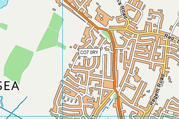 CO7 0RY map - OS VectorMap District (Ordnance Survey)
