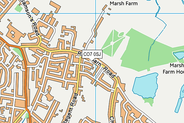 CO7 0SJ map - OS VectorMap District (Ordnance Survey)