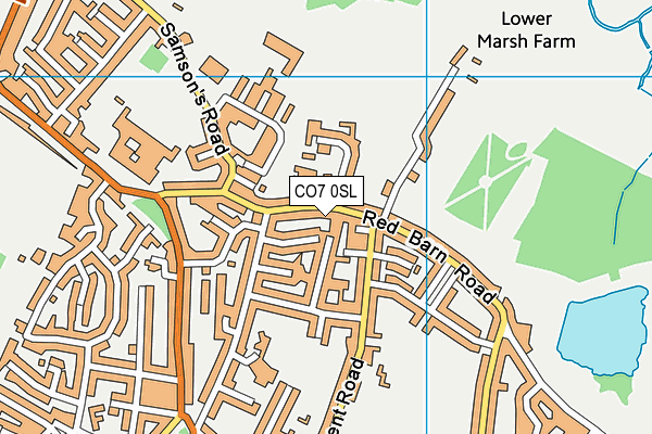 CO7 0SL map - OS VectorMap District (Ordnance Survey)