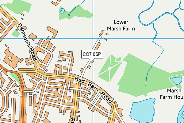 CO7 0SP map - OS VectorMap District (Ordnance Survey)