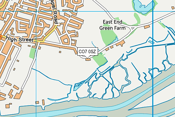 CO7 0SZ map - OS VectorMap District (Ordnance Survey)