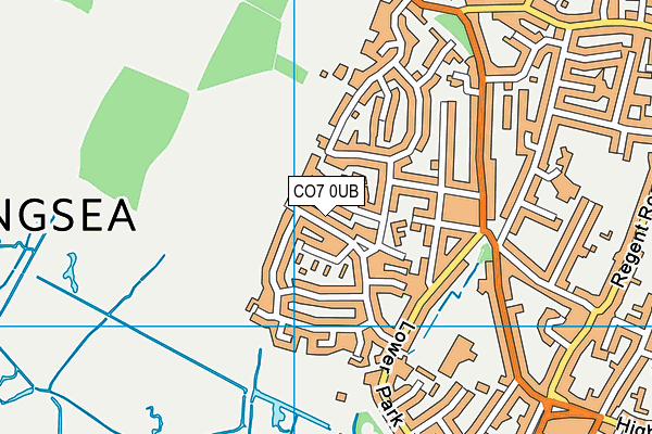 CO7 0UB map - OS VectorMap District (Ordnance Survey)
