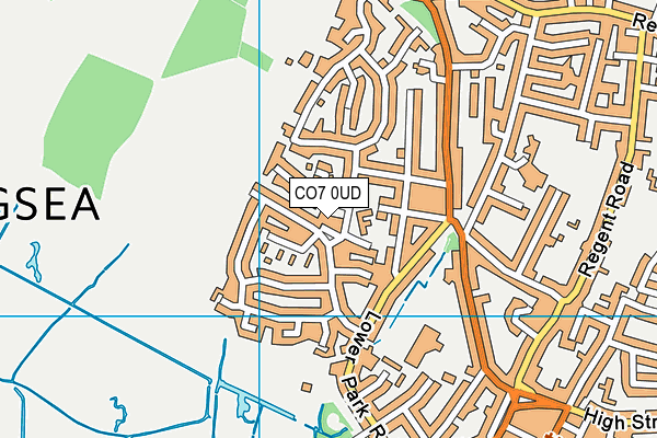 CO7 0UD map - OS VectorMap District (Ordnance Survey)