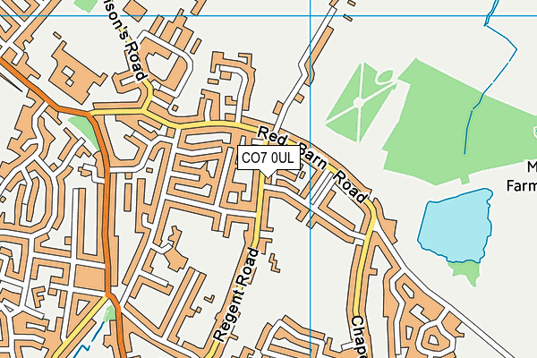 CO7 0UL map - OS VectorMap District (Ordnance Survey)