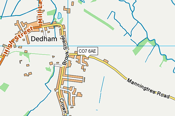 CO7 6AE map - OS VectorMap District (Ordnance Survey)