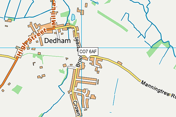 CO7 6AF map - OS VectorMap District (Ordnance Survey)